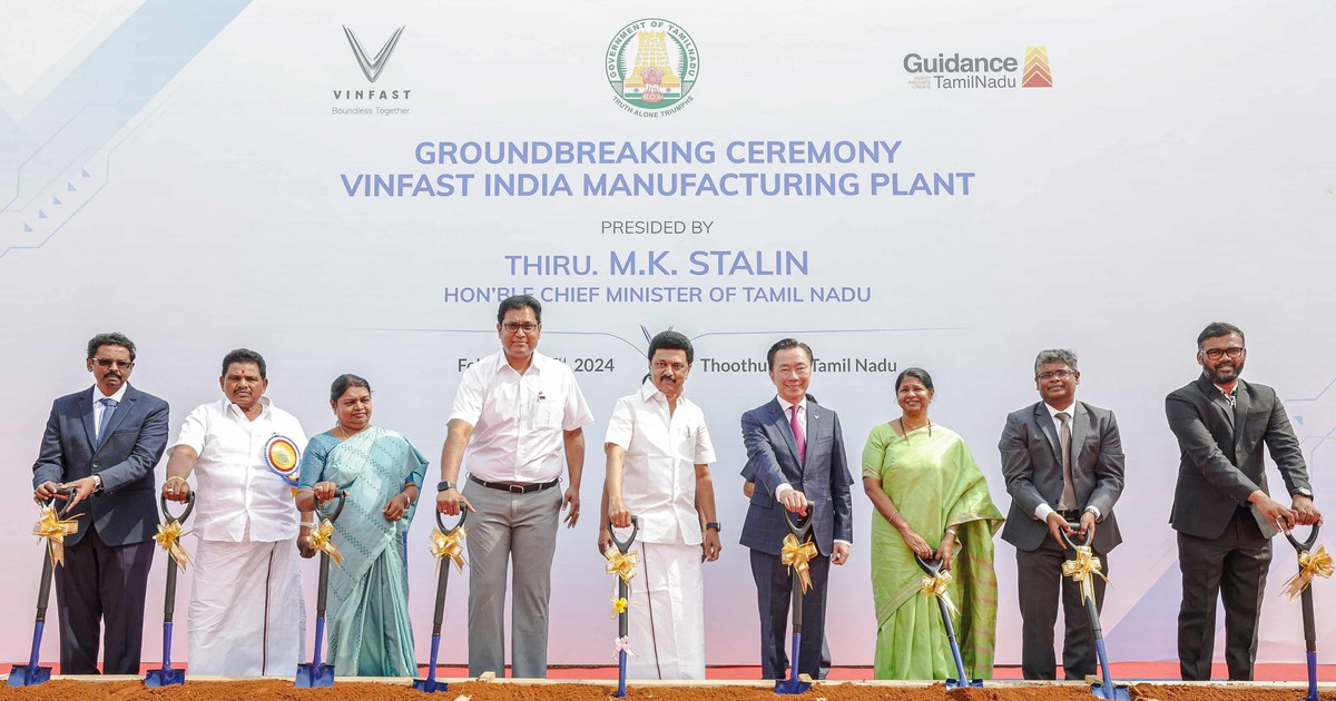 VinFast chính thức động thổ nhà máy xe điện tại Ấn Độ 1 vinfast chinh thuc dong tho nha may xe dien tai an do 65dc090830b7e